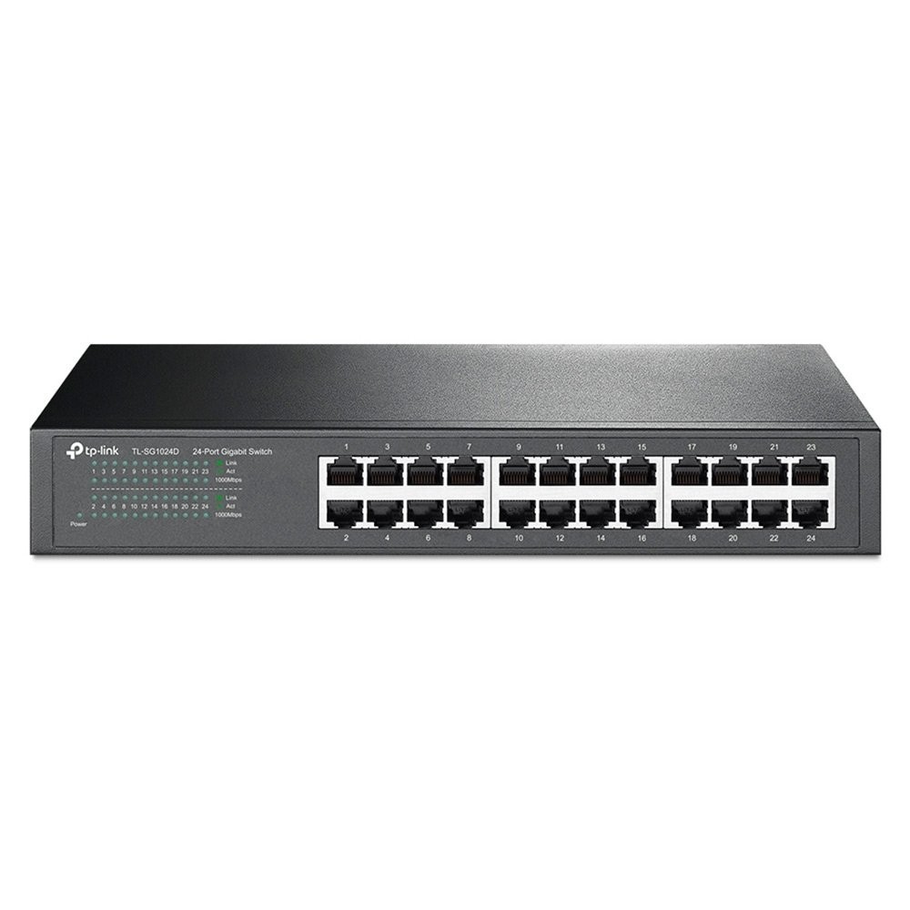 Switch TP-Link TL-SG1024D 24 Portas Gigabit UnManaged Rack Mountable