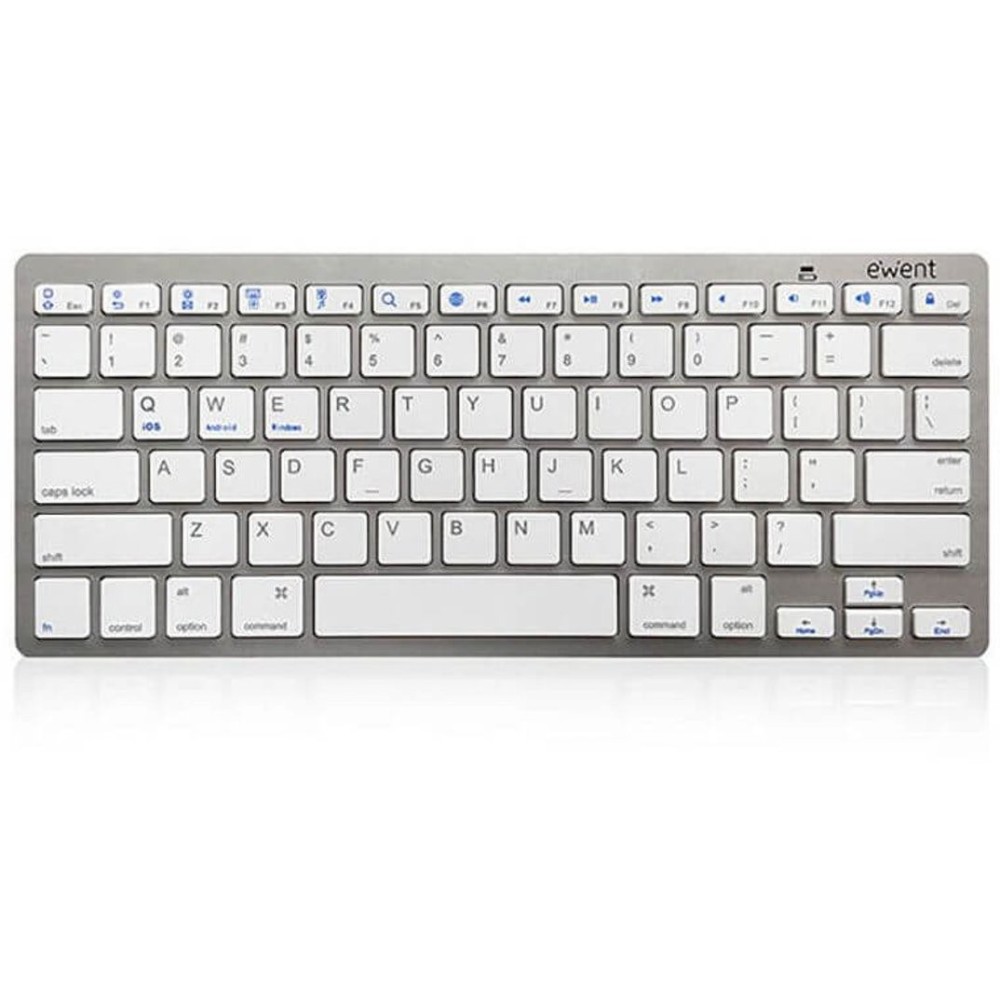Teclado Bluetooth Ewent Compacto IOS/Android/Windows Prateado (PT)