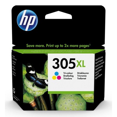 Tinteiro HP Original 305XL Tricolor de Elevado Rendimento