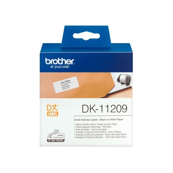 Etiquetas pré-cortadas Brother DK11209 Branco 29 x 62 mm